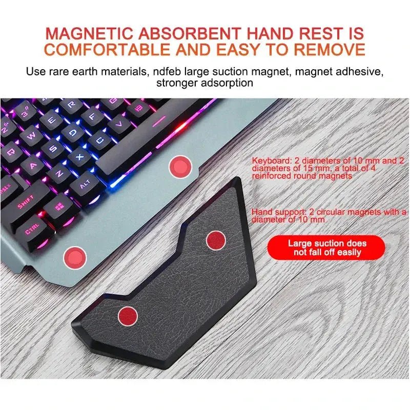 2024 618 teclado PRO Gaming Keyboard RGB LED Backlight Plug And Play White/Black Keyboard Ergonomic Design Waterproof Keycaps - Lacatang Shop