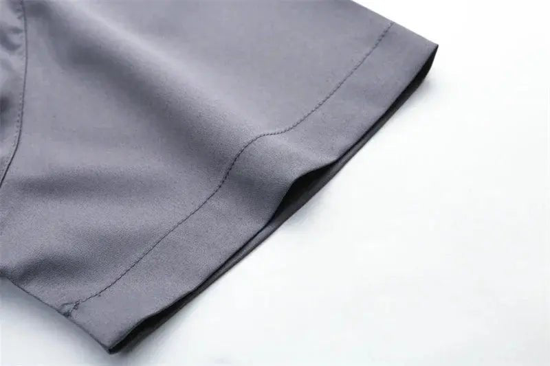 2024 Men's New Solid Color Business Casual POLO Shirt Summer Fashion Casual Short Sleeve Comfortable and Breathable Top - Lacatang Shop