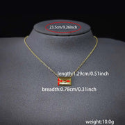 2024 New Arrival Fashion Gold Silver Color Envelope Necklace Pendant for Women Valentine's Day Gift Jewelry Wholesale X6229 - Lacatang Shop