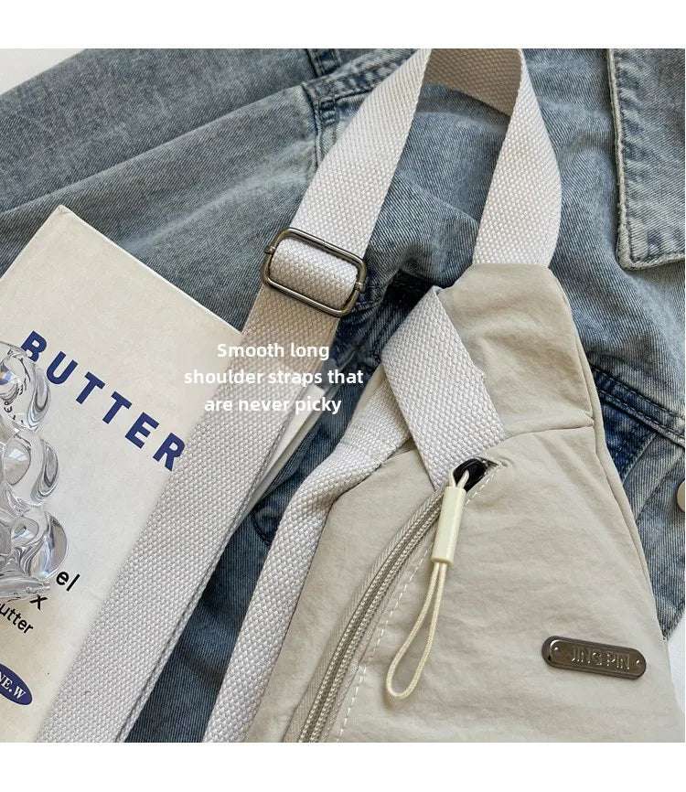 2024 New Fashion Trend Crossbody Chest Bag Simple Lightweight Versatile Handbag Outdoor Sports Style Mobile Phone Small Bag - Lacatang Shop