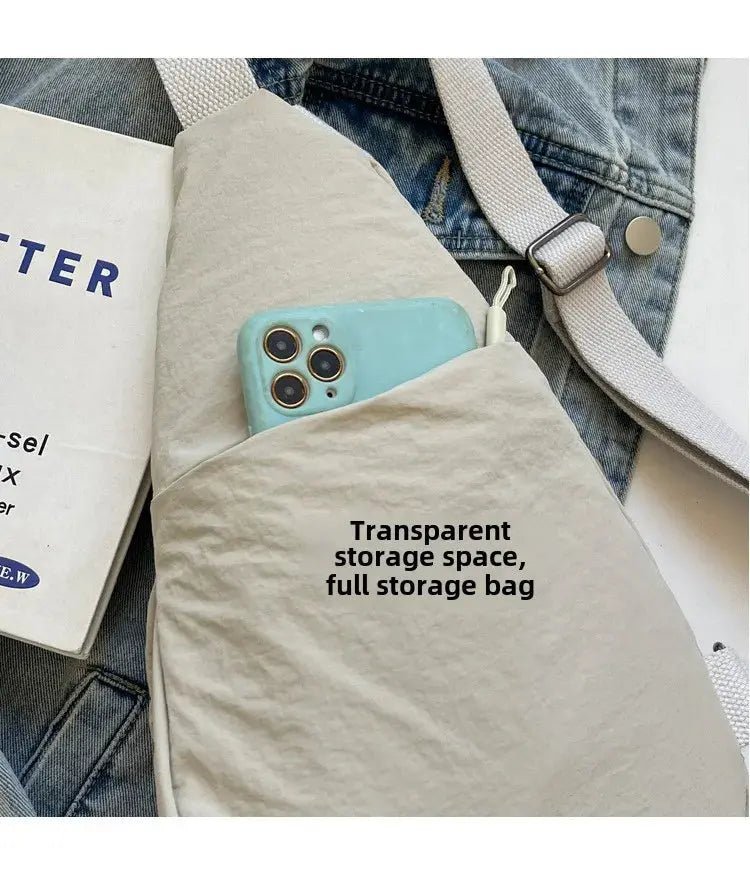 2024 New Fashion Trend Crossbody Chest Bag Simple Lightweight Versatile Handbag Outdoor Sports Style Mobile Phone Small Bag - Lacatang Shop