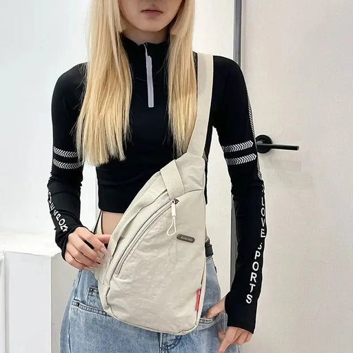 2024 New Fashion Trend Crossbody Chest Bag Simple Lightweight Versatile Handbag Outdoor Sports Style Mobile Phone Small Bag - Lacatang Shop