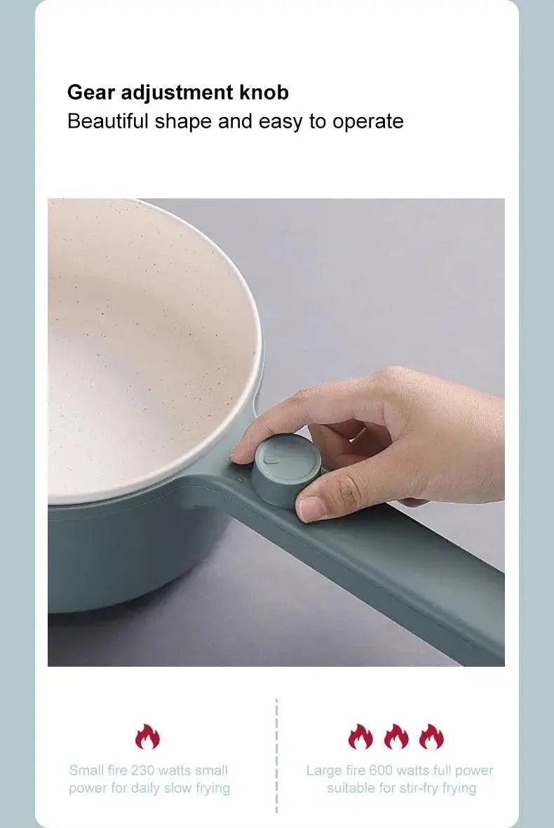 2024 New Portable 1.5L Multi - function Pot Rice Cooker Electric Cooking Stir Frying Noodle Pot Mini Hot Pot Household Dormitory - Lacatang Shop