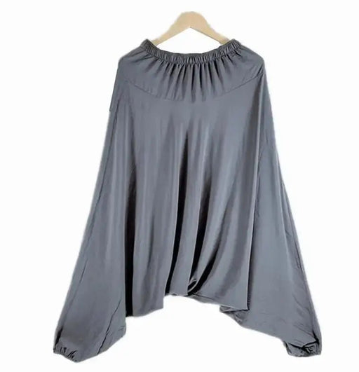 2024 Spring Women Casual Loose Harem Pants Solid Elastic Waist Summer Wide Leg Pants Plus size Cotton linen Trousers 4XL 5XL - Lacatang Shop