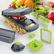 Vegetable Chopper,  Veggie Chopper, Multifunctional 12 in 1 Food Chopper, Vegetable Slicer Dicer with 8 Blades, Onion Chopper Vegetable Cutter with Salad Garlic Carrot