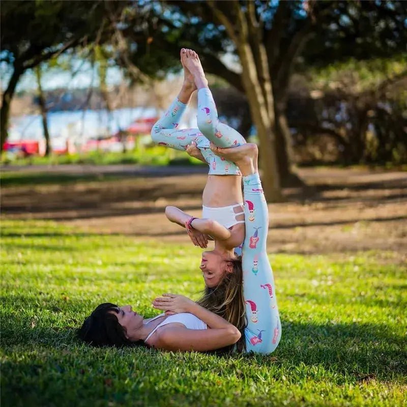 22 Spring & Fall New Arrival Matching Mother Girl Kids Mermaid Fitness Exercise Yoga Pants High Elastic Quick - Drying Tight Fitness - Lacatang Shop