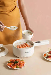 220V Multifunctional Electric Cooker Ceramic Pot Household Low - Power Student Dormitory Rice Cooker Noodle Soup With Steamer Pot - Lacatang Shop