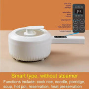 220V Multifunctional Electric Cooker Ceramic Pot Household Low - Power Student Dormitory Rice Cooker Noodle Soup With Steamer Pot - Lacatang Shop