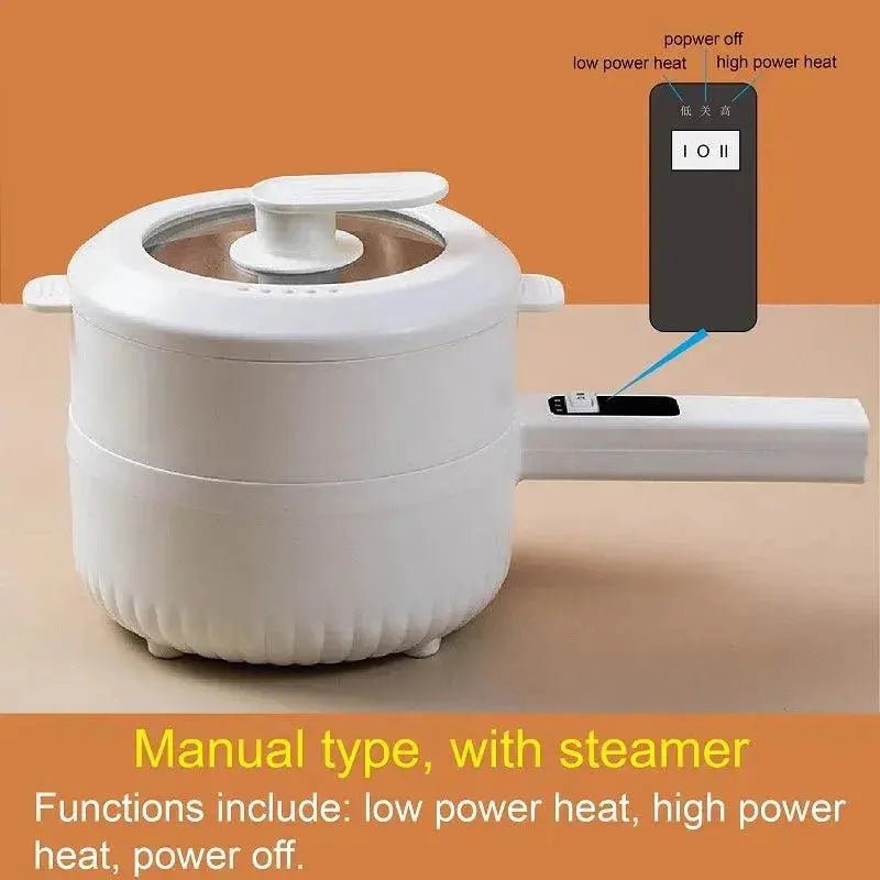 220V Multifunctional Electric Cooker Ceramic Pot Household Low - Power Student Dormitory Rice Cooker Noodle Soup With Steamer Pot - Lacatang Shop