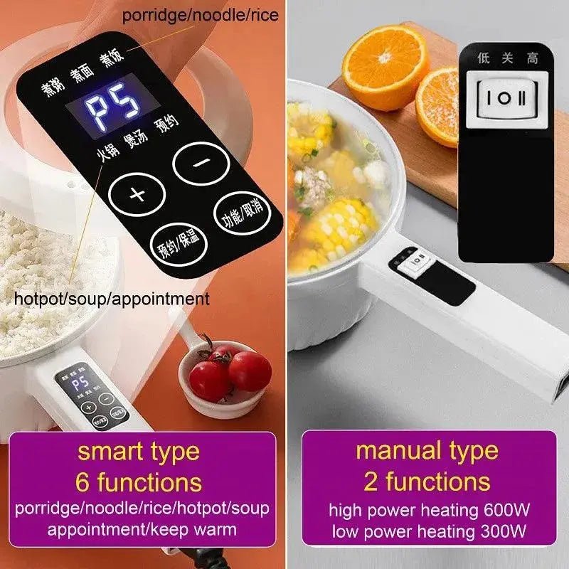 220V Multifunctional Electric Cooker Ceramic Pot Household Low - Power Student Dormitory Rice Cooker Noodle Soup With Steamer Pot - Lacatang Shop