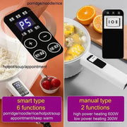 220V Multifunctional Electric Cooker Ceramic Pot Household Low - Power Student Dormitory Rice Cooker Noodle Soup With Steamer Pot - Lacatang Shop