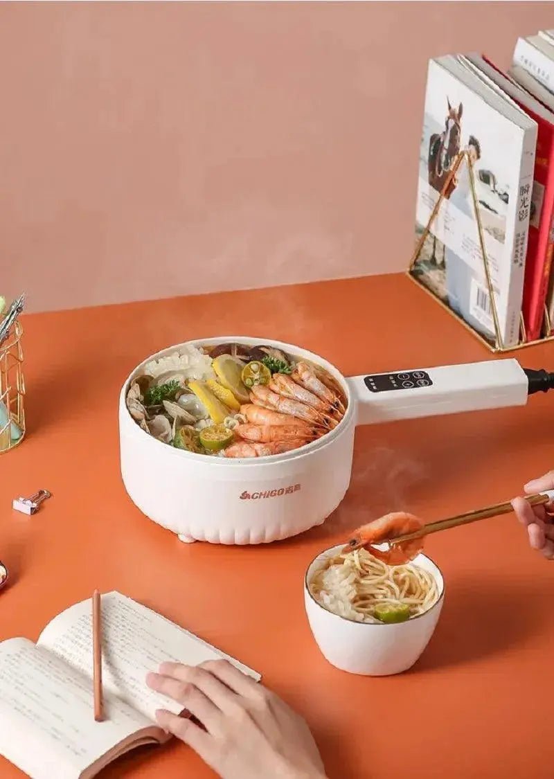 220V Multifunctional Electric Cooker Ceramic Pot Household Low - Power Student Dormitory Rice Cooker Noodle Soup With Steamer Pot - Lacatang Shop