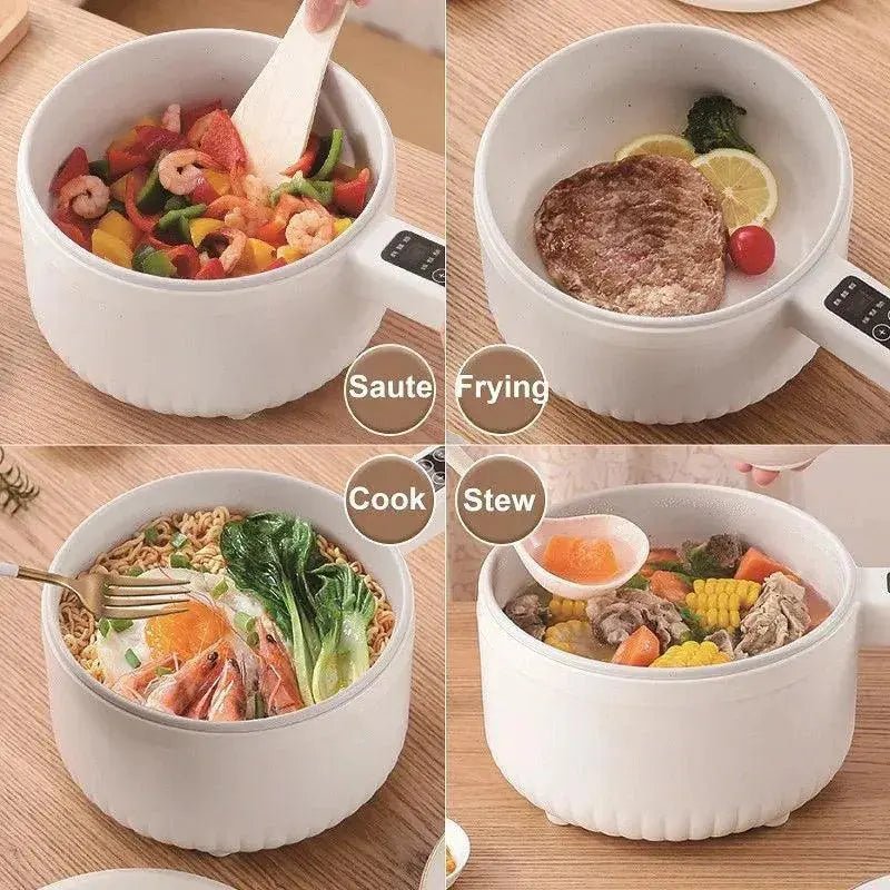 220V Multifunctional Electric Cooker Ceramic Pot Household Low - Power Student Dormitory Rice Cooker Noodle Soup With Steamer Pot - Lacatang Shop