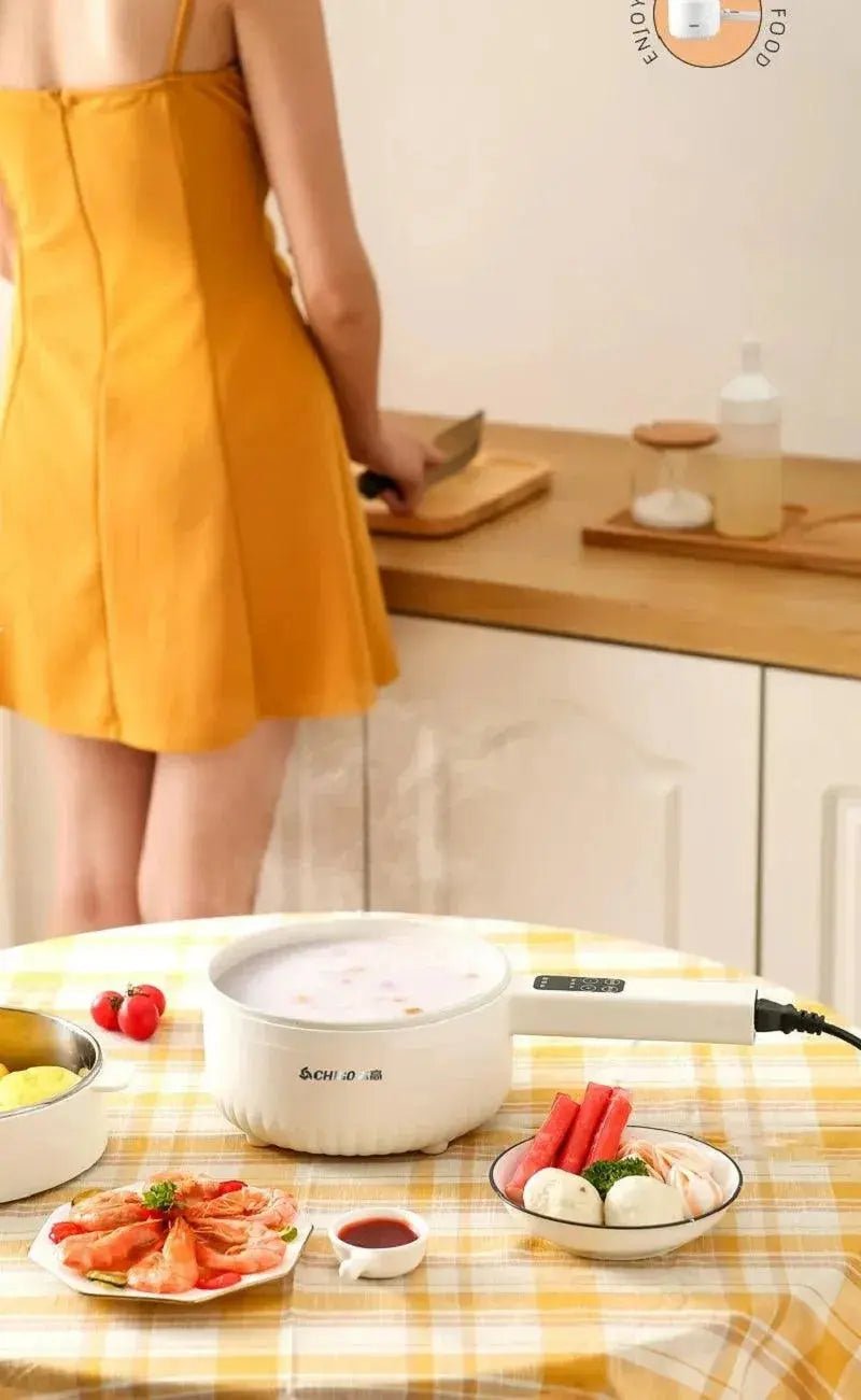 220V Multifunctional Electric Cooker Ceramic Pot Household Low - Power Student Dormitory Rice Cooker Noodle Soup With Steamer Pot - Lacatang Shop