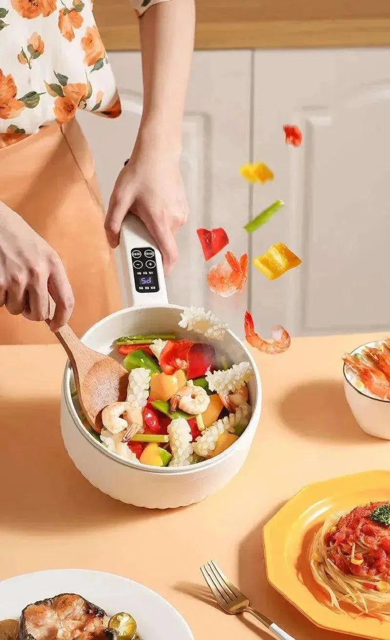 220V Multifunctional Electric Cooker Ceramic Pot Household Low - Power Student Dormitory Rice Cooker Noodle Soup With Steamer Pot - Lacatang Shop