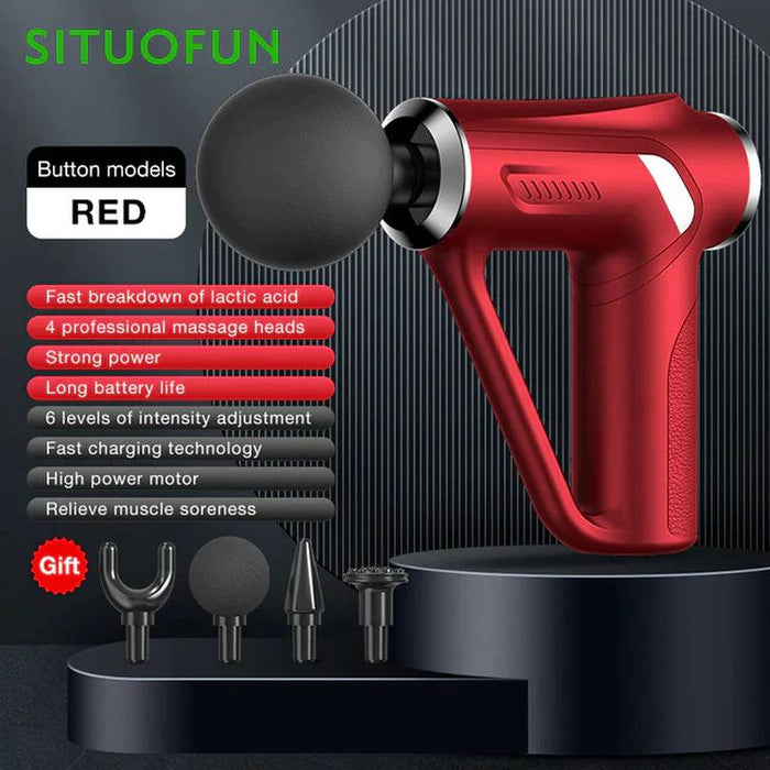 SITUOFUN Massage Gun 32 Levels Deep Tissue Neck Body Back Muscle Sport Electric Pistol Massager Exercise Relaxation Pain Relief - Lacatang Shop