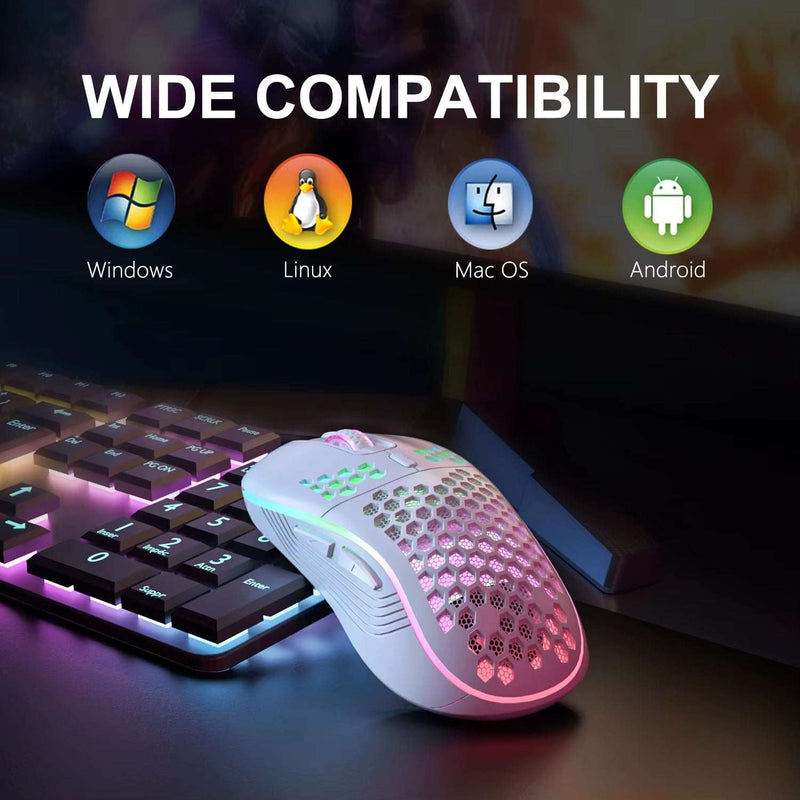 2.4G Wireless RGB Gaming Mouse - Ergonomic & Rechargeable - Lacatang Shop