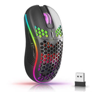 2.4G Wireless RGB Gaming Mouse - Ergonomic, Rechargeable & Stylish