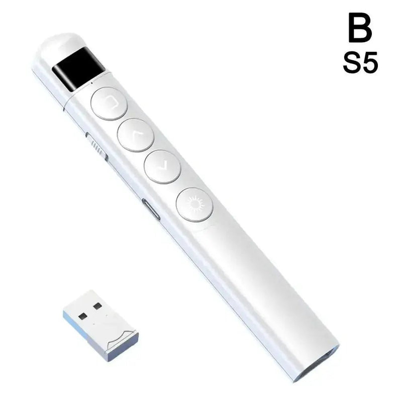 2.4GHz Wireless Presenter Red Laser Page Turning Pen Remote Control Volume Mouse Power Point RF USB Pointer Presentation PP B5R2 - Lacatang Shop