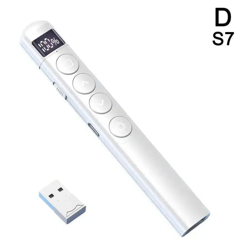 2.4GHz Wireless Presenter Red Laser Page Turning Pen Remote Control Volume Mouse Power Point RF USB Pointer Presentation PP B5R2 - Lacatang Shop