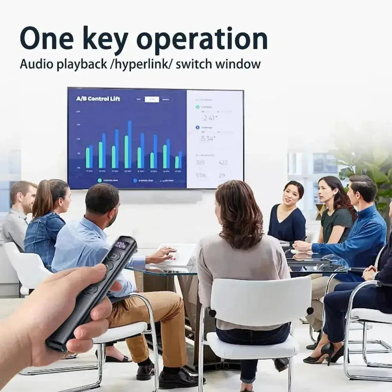 2.4GHz Wireless Presenter Red Laser Page Turning Pen Remote Control Volume Mouse Power Point RF USB Pointer Presentation PP B5R2 - Lacatang Shop