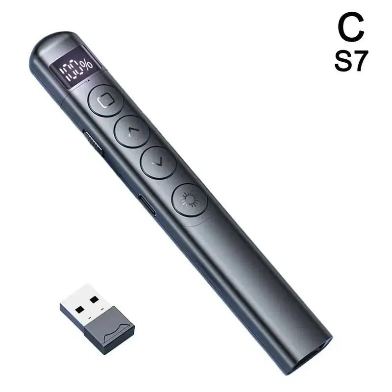 2.4GHz Wireless Presenter Red Laser Page Turning Pen Remote Control Volume Mouse Power Point RF USB Pointer Presentation PP B5R2 - Lacatang Shop
