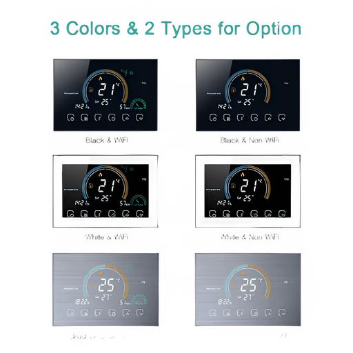 TUYA Wi-Fi Smart Large Colorful Screen Room Air Thermostat Programmable WiFi for Heating, Cooling, Bridge, Voice Control with Alexa