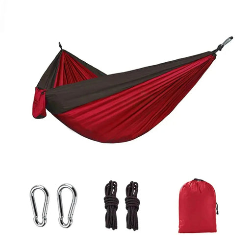 270x140cm Portable Hammocks Nylon Color Parachute Fabric Single and Double Size Outdoor Camping Hiking Garden Hammock - Lacatang Shop