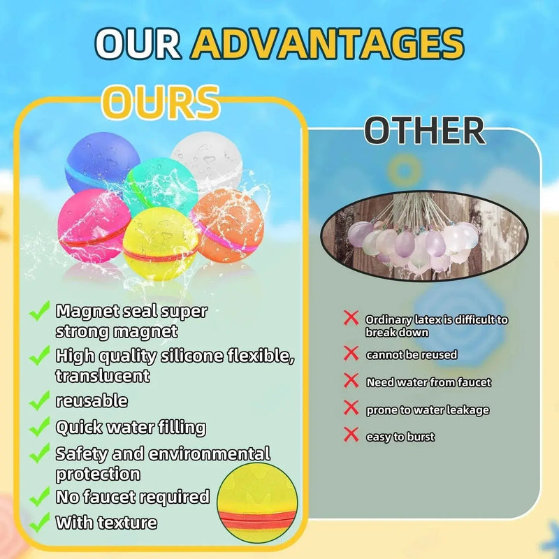 Reusable Water Balloons Set for Outdoor Activities - 6-18PCS, Ideal for Kids and Adults 

Discover endless fun with our Reusable Water Balloons Set - perfect for outdoor play! toys AliExpress Lacatang Shop 