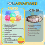 Reusable Water Balloons Set for Outdoor Activities - 6-18PCS, Ideal for Kids and Adults Reusable Water Balloons Set  Outdoor Activities - 6-18PCS, Ideal  toys AliExpress Lacatang Shop 