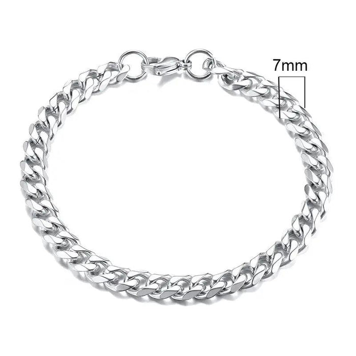 Vnox 3-11mm Chunky Miami Curb Chain Bracelet for Men, Stainless Steel Cuban Link Chain Wristband Classic Punk Heavy Male Jewelry - Lacatang Shop