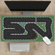 2mm Thick Non - Slip Rubber Mouse Pad 300x700mm Traffic Simulation Desk Mat for Gaming and Office Use - Lacatang Shop