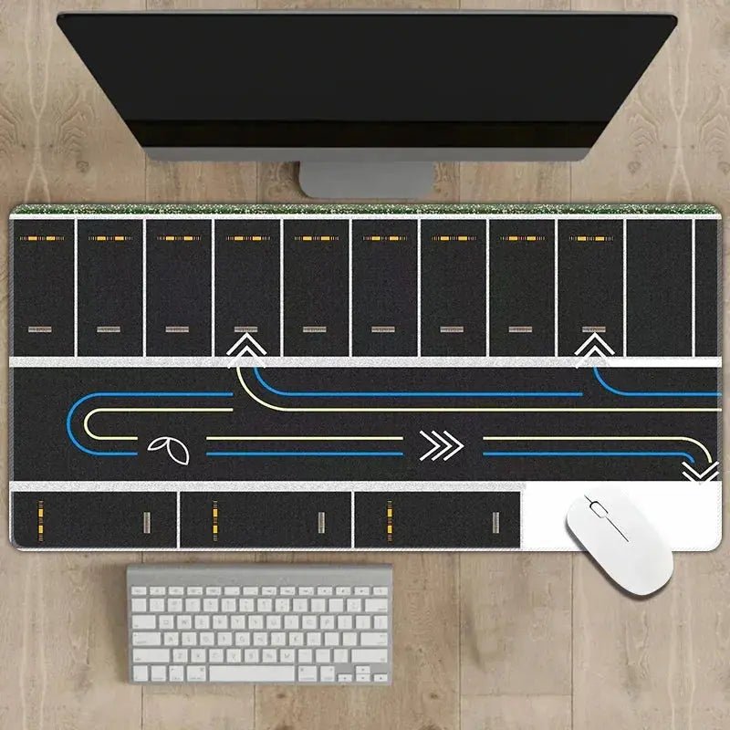 2mm Thick Non - Slip Rubber Mouse Pad 300x700mm with Traffic Simulation Design - Multipurpose Desk Mat - Lacatang Shop