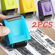 2Pcs Stamp Roller Anti - Theft Protection ID Seal Smear Privacy Confidential Data Guard Information Data Identity Address Blocker - Lacatang Shop