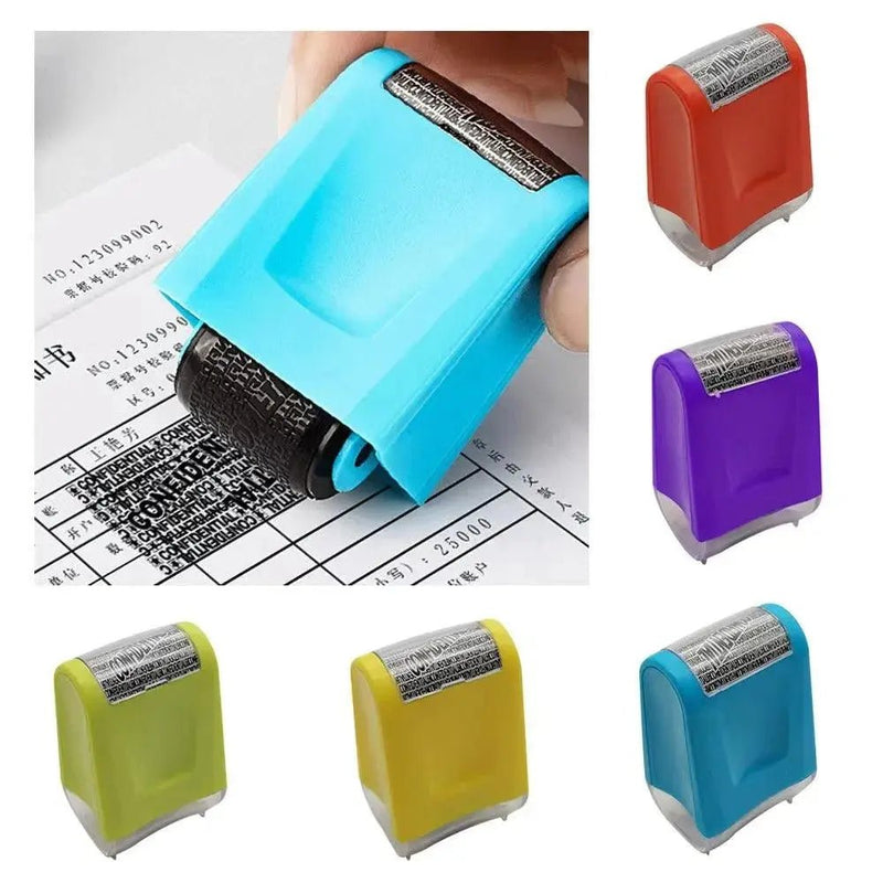 2Pcs Stamp Roller Anti - Theft Protection ID Seal Smear Privacy Confidential Data Guard Information Data Identity Address Blocker - Lacatang Shop