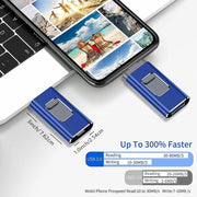 2TB For iPhone 8 Plus 11 12 ipad Pen drive stick Dual purpose mobile OTG Micro USB Flash Drive 512GB 128GB 256GB 1T PENDRIVE 3.0 - Lacatang Shop