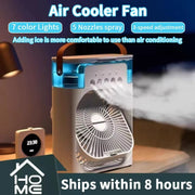 3 in 1 Portable Air Cooler Fan with LED Light & Humidifier - Lacatang Shop
