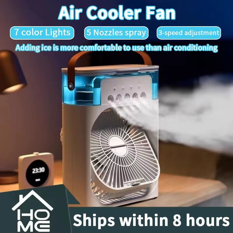 3 in 1 Portable Air Cooler Fan with LED Light & Humidifier - Lacatang Shop