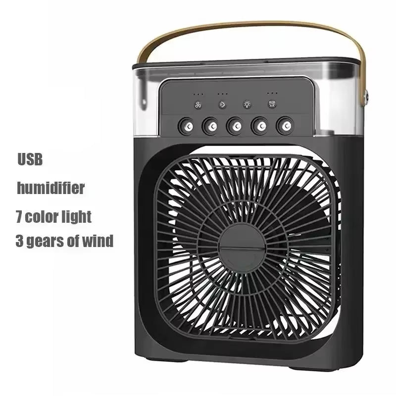 3 in 1 Portable Air Cooler Fan with LED Light & Humidifier