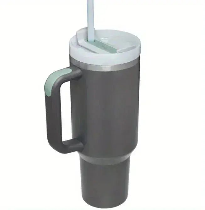 30 Oz Stainless Steel Insulated Water Bottle,Thermal Coffee Car Cup, Cold Hot Mugs Vacuum Flask with Handle Straw,For Sport - Lacatang Shop