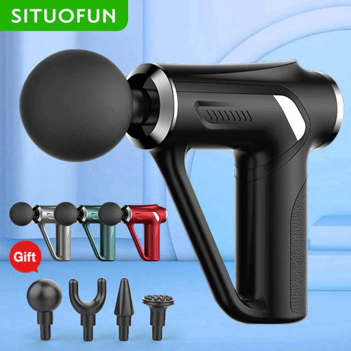 SITUOFUN Massage Gun 32 Levels Deep Tissue Neck Body Back Muscle Sport Electric Pistol Massager Exercise Relaxation Pain Relief - Lacatang Shop