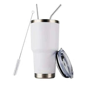 30oz Tumbler With Lids and Straws, Stainless Steel Vacuum Insulated Coffee Tumblers, Insulated Travel Mug Water Cup - Lacatang Shop