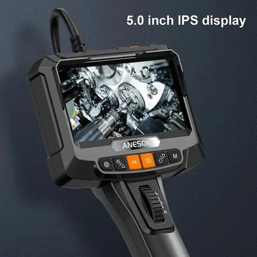 360° Steering Industrial Endoscope Camera 8mm 5"IPS Screen Single&Dual - Lacatang Shop