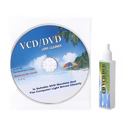 VCD DVD Player Lens Cleaner for Dust and Dirt Removal - Cleaning Fluids and Disc Care Supplies for Vinyl Records