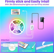 Professional Title: "50ft Bluetooth LED Strip Lights with Color Changing, Music Sync, and Dual Control Options" Professional Title: "50ft Bluetooth LED Strip Lights with Color   AliExpress Lacatang Shop 
