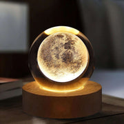 3D Crystal Ball Night Light with Wooden Base - Lacatang Shop