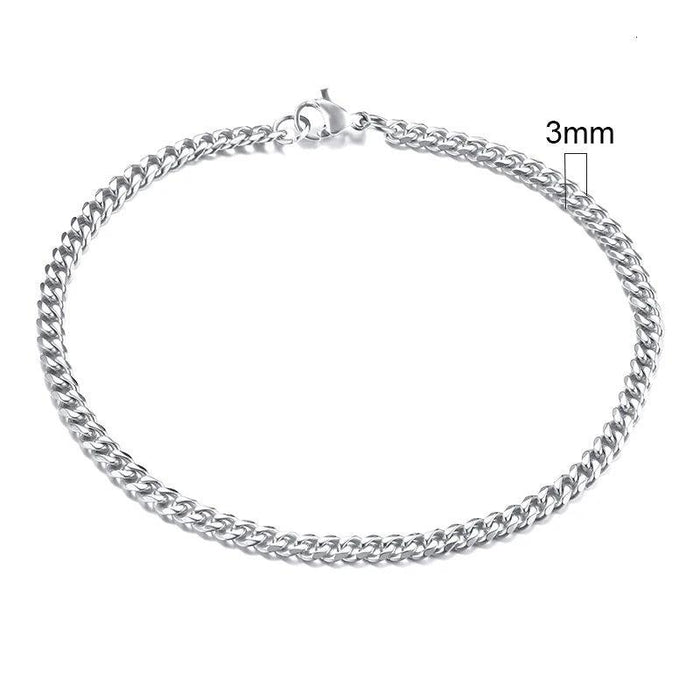 Vnox 3-11mm Chunky Miami Curb Chain Bracelet for Men, Stainless Steel Cuban Link Chain Wristband Classic Punk Heavy Male Jewelry - Lacatang Shop