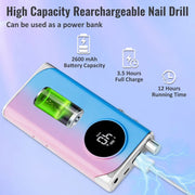 40000RPM ELECTRIC NAIL DRILL MANICURE MACHINE FOR CUTTING UV POLISH GEL 2023NEW RECHARGEABLE PORTABLE ELECTRIC NAIL FILE TOOLS - Lacatang Shop