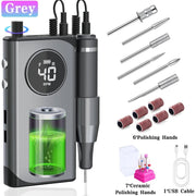 40000RPM ELECTRIC NAIL DRILL MANICURE MACHINE FOR CUTTING UV POLISH GEL 2023NEW RECHARGEABLE PORTABLE ELECTRIC NAIL FILE TOOLS - Lacatang Shop