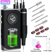 40000RPM ELECTRIC NAIL DRILL MANICURE MACHINE FOR CUTTING UV POLISH GEL 2023NEW RECHARGEABLE PORTABLE ELECTRIC NAIL FILE TOOLS - Lacatang Shop